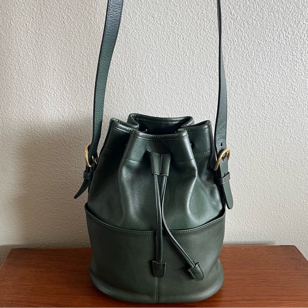 Vintage Bottle Green Coach Thompson Drawstring - Style 4151 - Picture 4 of 15